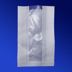 Пакет бумажный V-дно 33х20х8,5см белый с окном 8,5см для выпечки  2000шт/уп