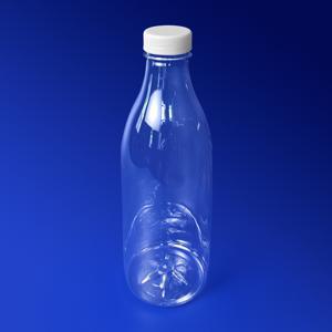 Бутылка 1000мл PET  прозрачная с крышкой диаметр горловины 3,8см h26,8см диаметр дна 7,0см