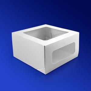 Коробка для торта белая с окном ForG CAKE II W W 18,0х18,0х10,0см