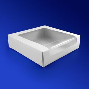 Коробка для торта белая с окном ForG SHELF I W W 22,5х22,5х6,0см