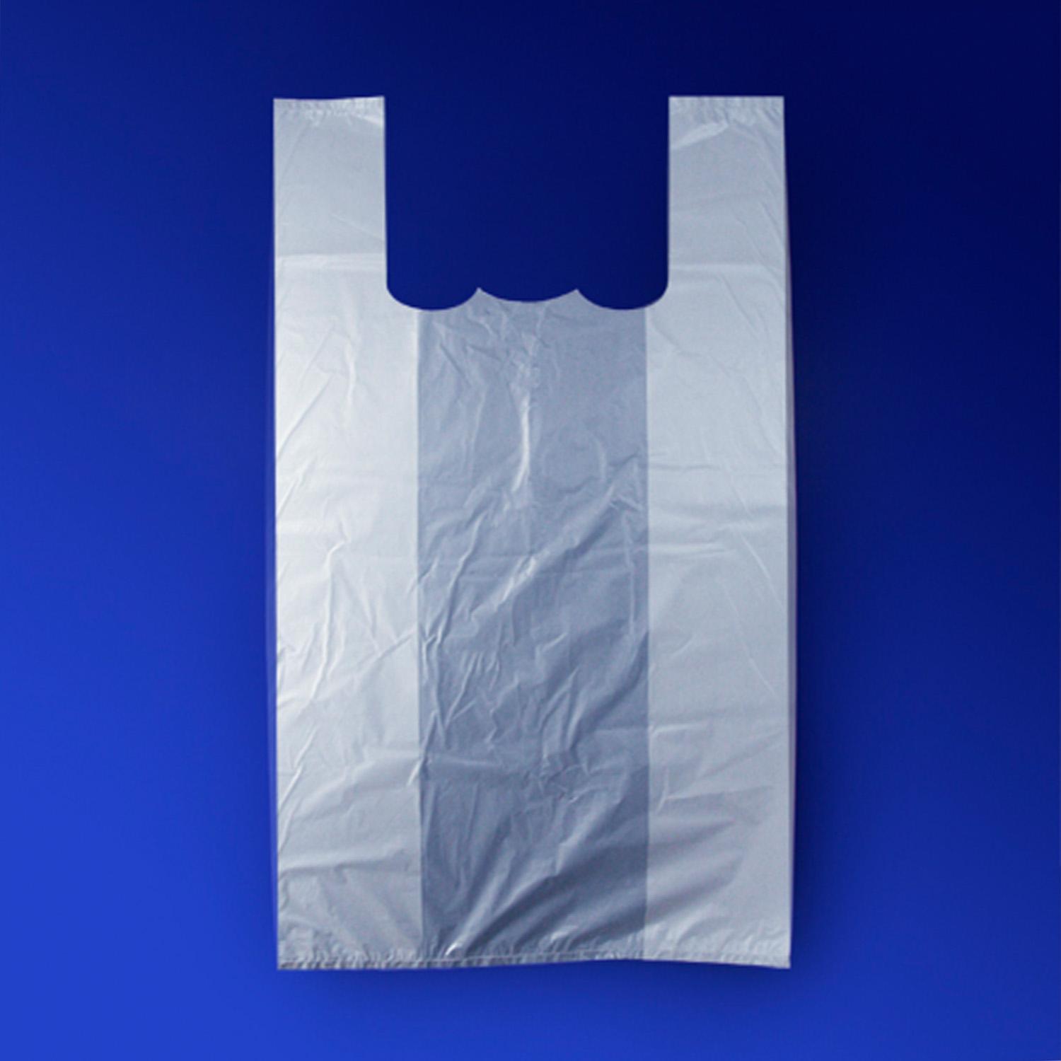 Пакет п/эт белый майка 30x50см 15мк 100шт/уп  100шт/уп