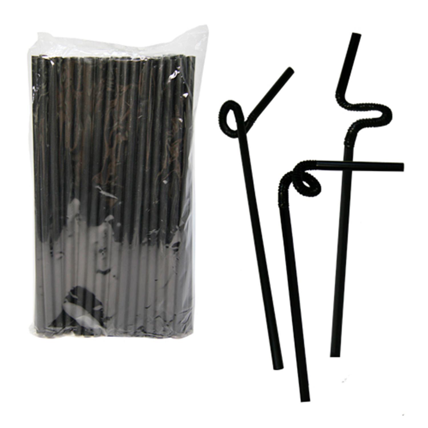 Трубочка творческая d0,6x24см черная 100шт/уп