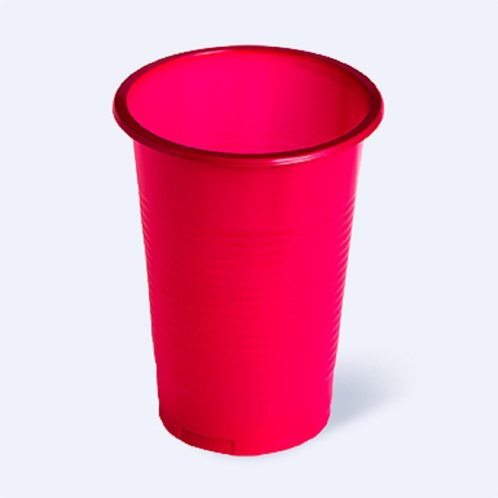 Стакан пластиковый PP 200мл красный  100шт/уп 3000шт/кор Фопос