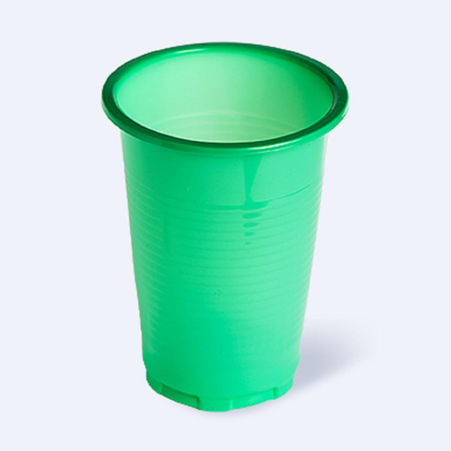 Стакан пластиковый PP 200мл зеленый 100шт/уп 3000шт/кор Фопос