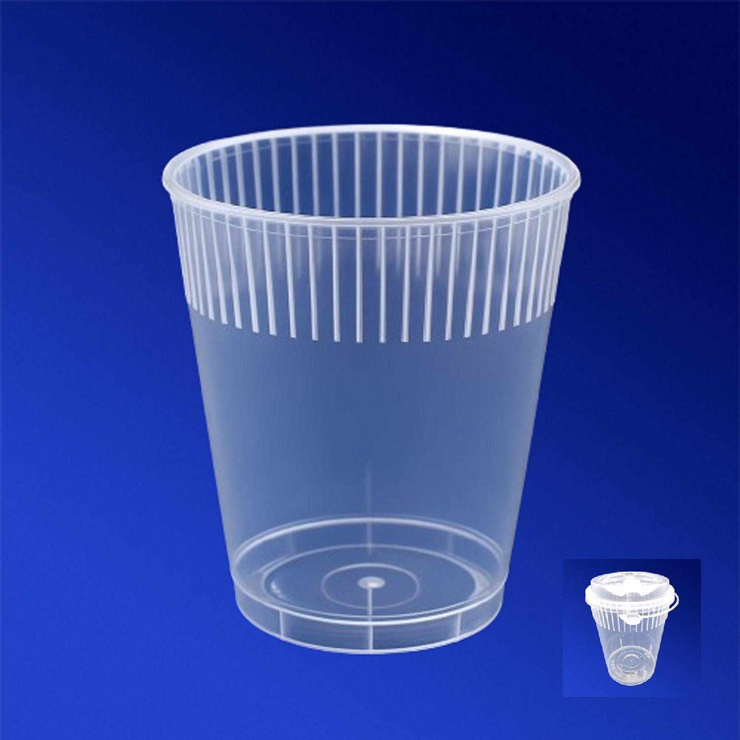 Стакан пластиковый PP 380мл прозрачный/матовый  d9см h11,0см 10 шт/уп