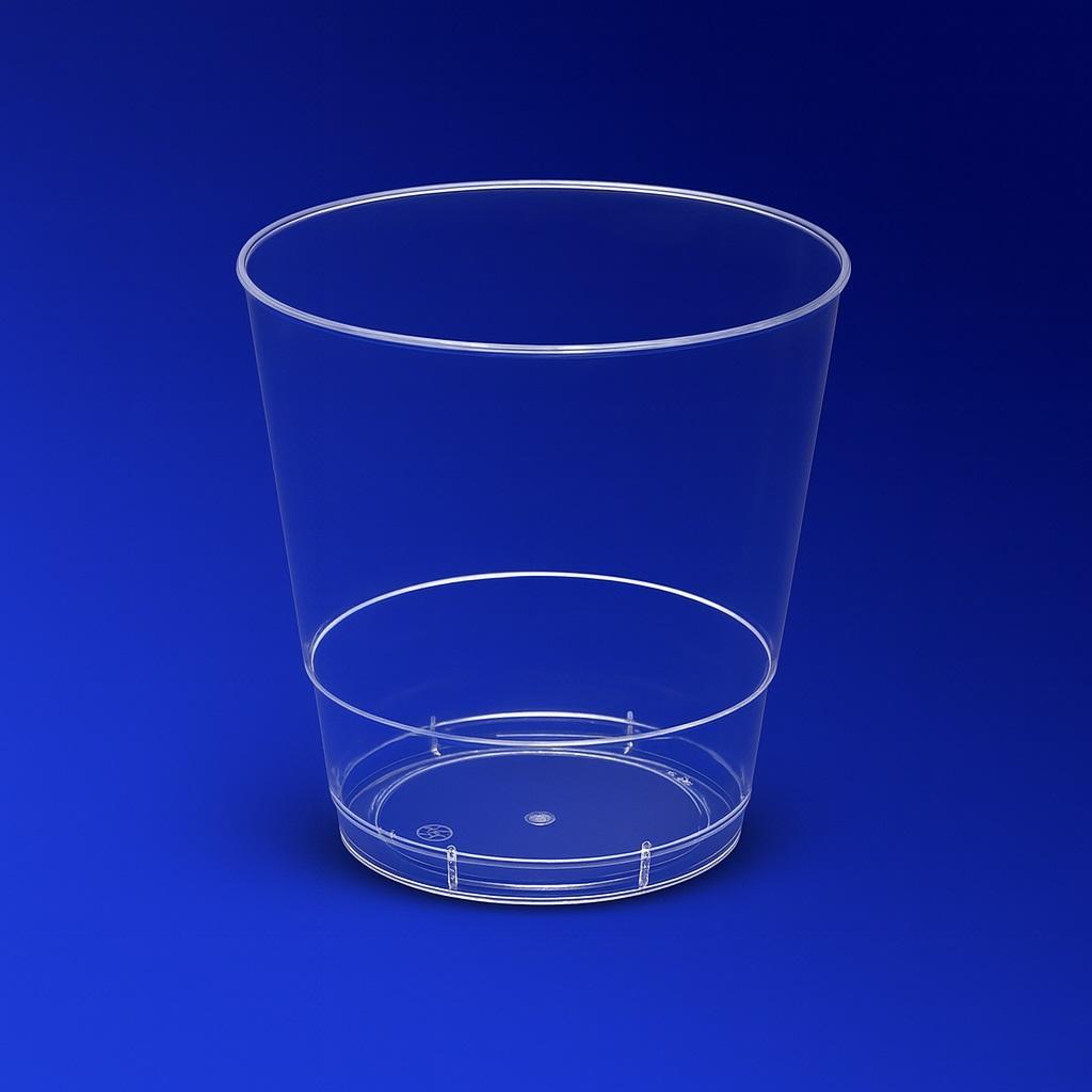 Стакан пластиковый PS 200мл прозрачный d7,5см h8,0см 10 шт/уп Алмас