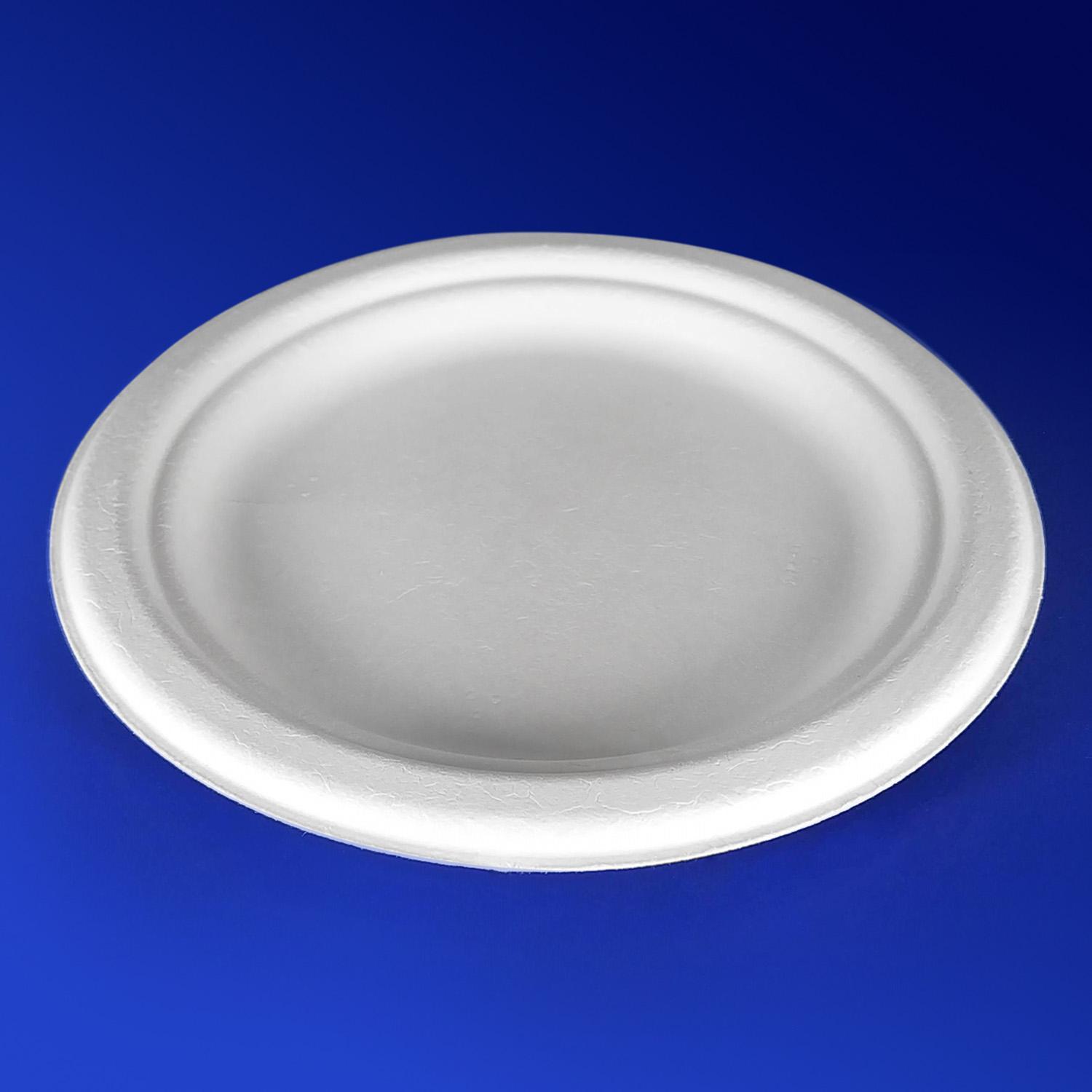 Тарелка одноразовая сахар тростник d17,8см белая  БИО