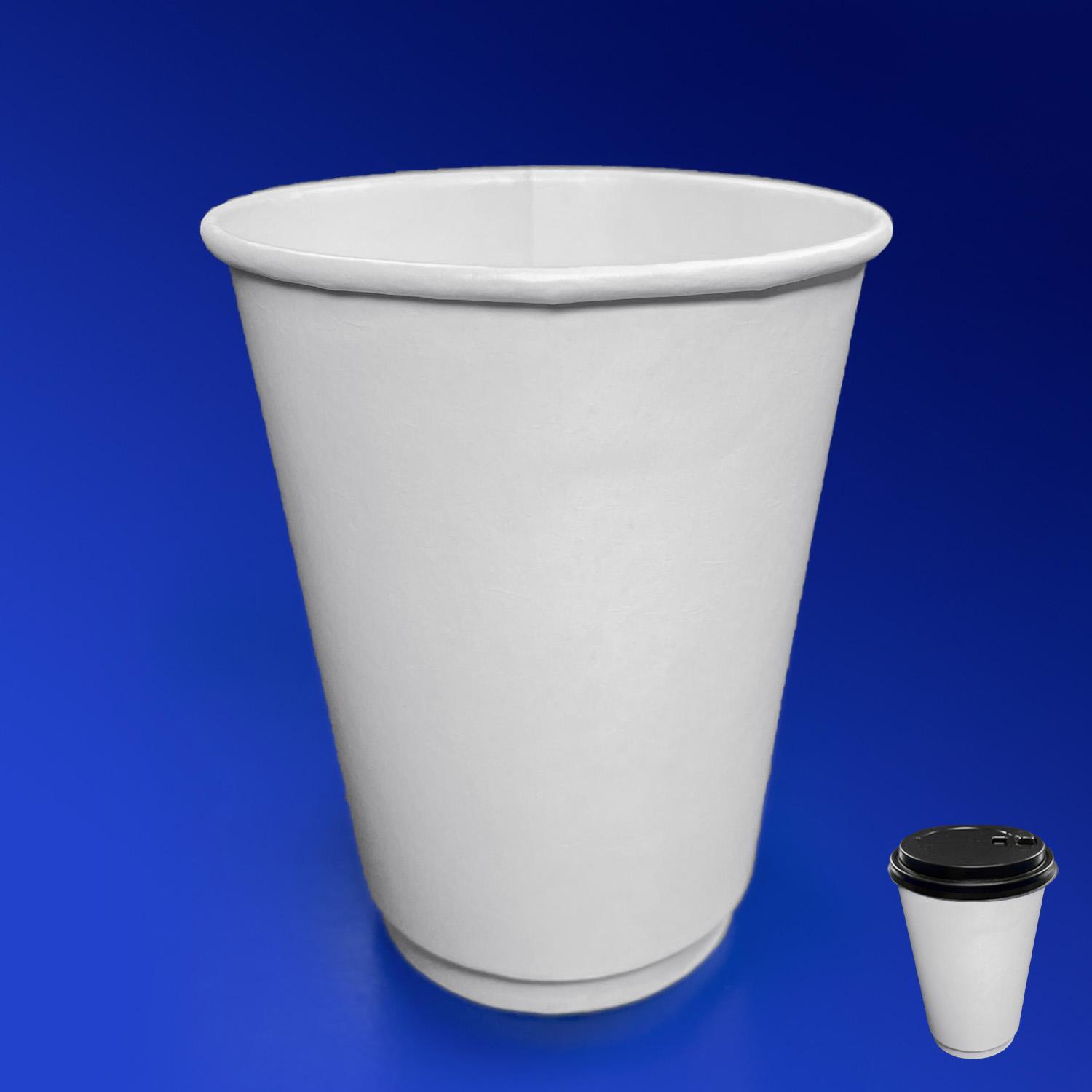 Стакан бумажный 250мл  двухслойный белый  25 шт/уп