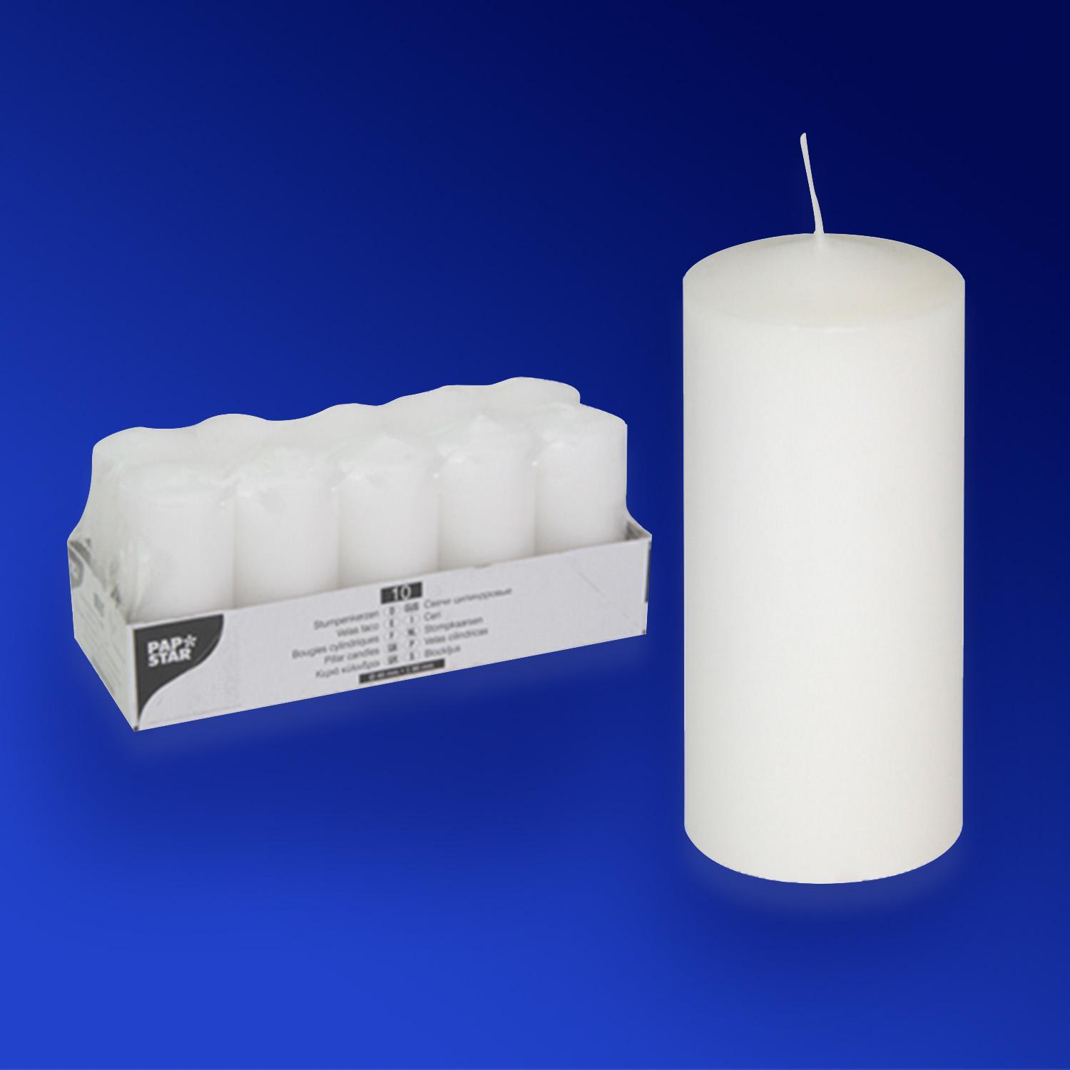 Свеча d 4,0х9,0см  пеньковая белая 10шт/уп