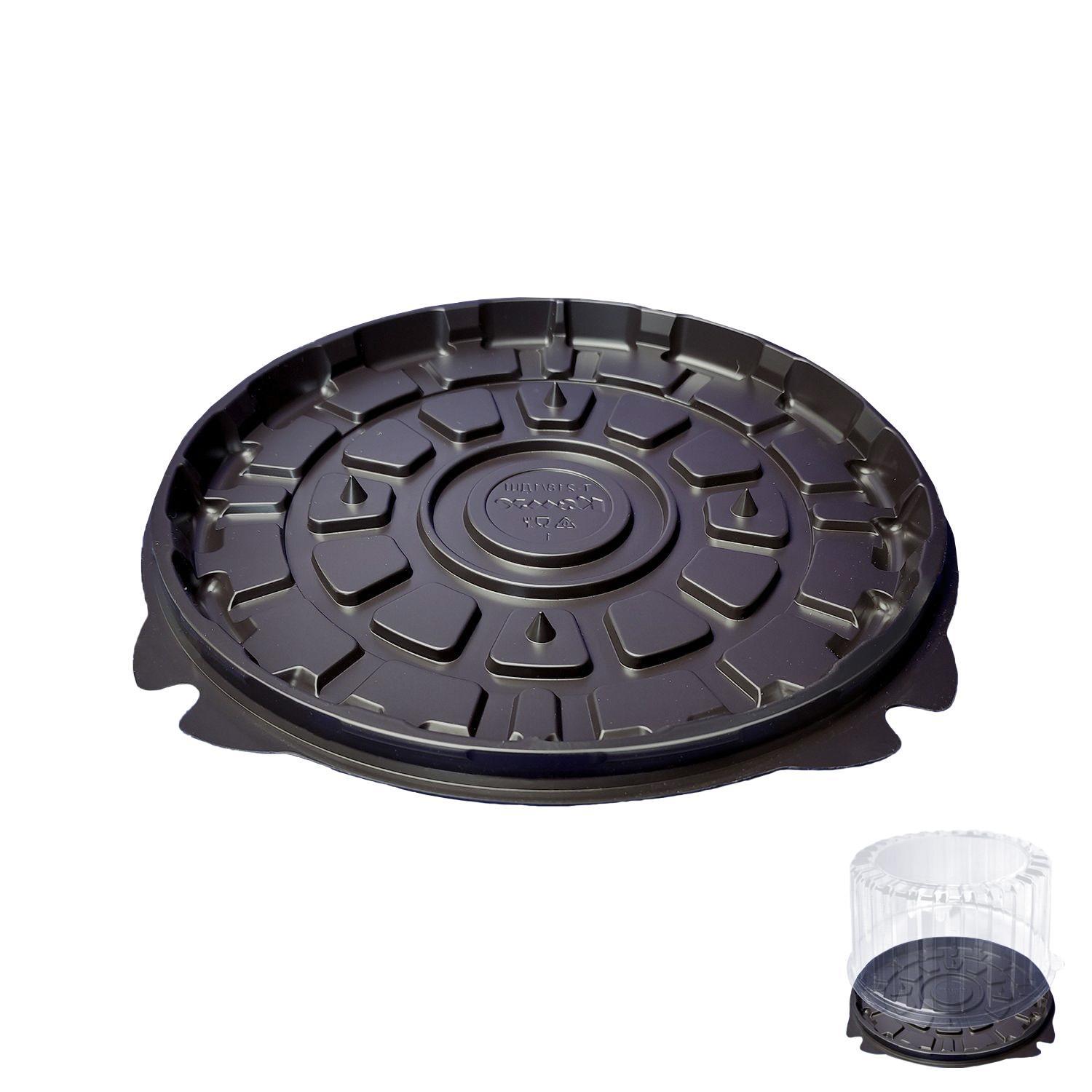 Дно к упаковке для торта d24,5см внешн PS коричневое  160 штук в коробке Т-218/11ДШ