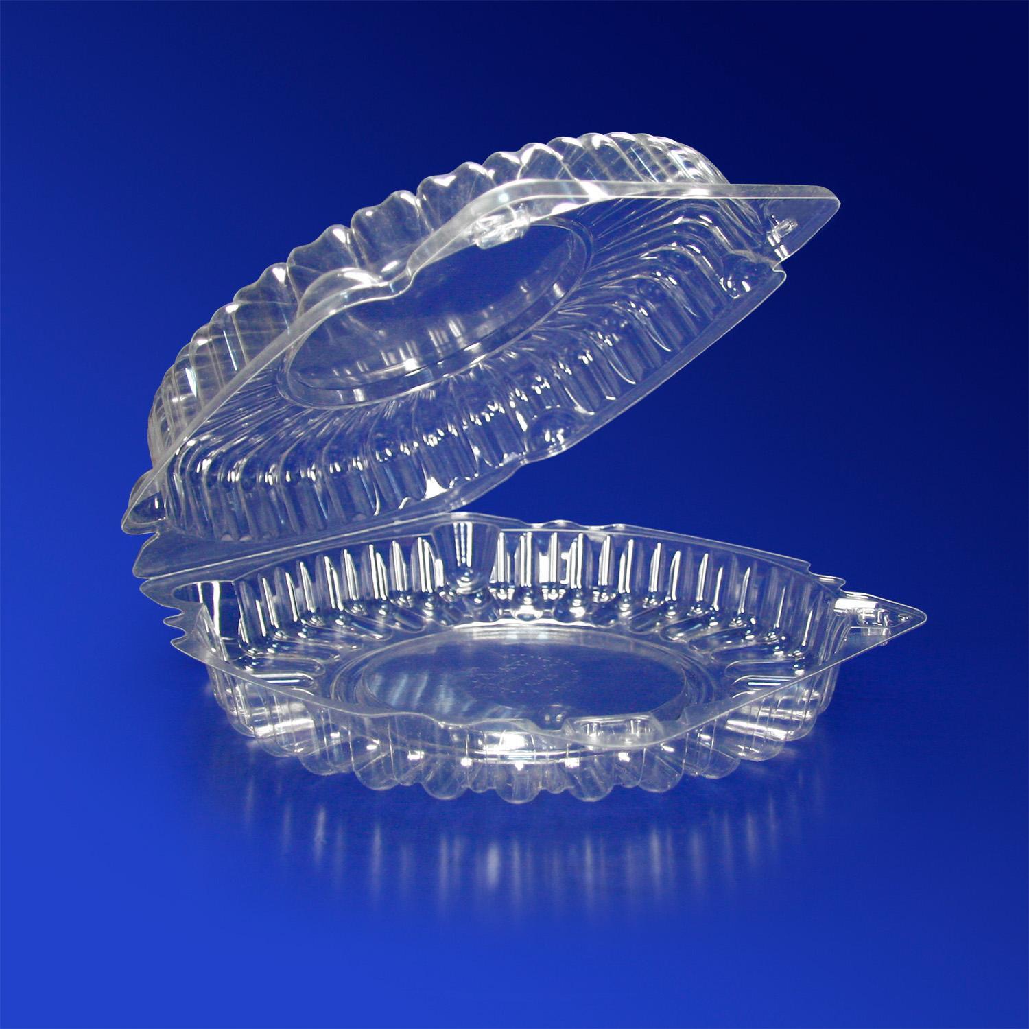 Упаковка для пирогов 1800мл d21,0х5,3см внутр  PET прозрачная с нераздельной крышкой 250 шт/кор PH-1017