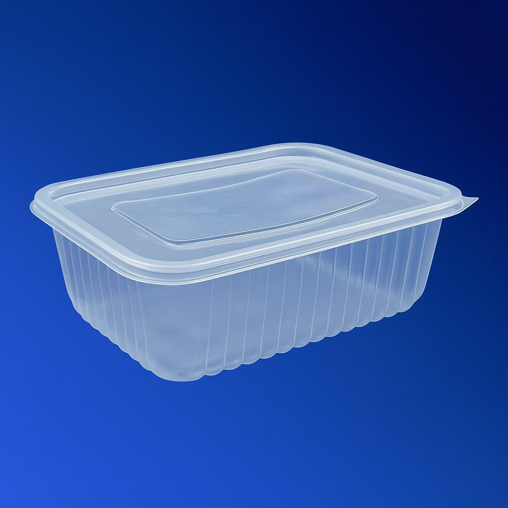 Контейнер пластиковый 1000мл PP прозрачный-матовый 18,6х13,2х6,5см 50шт/уп
