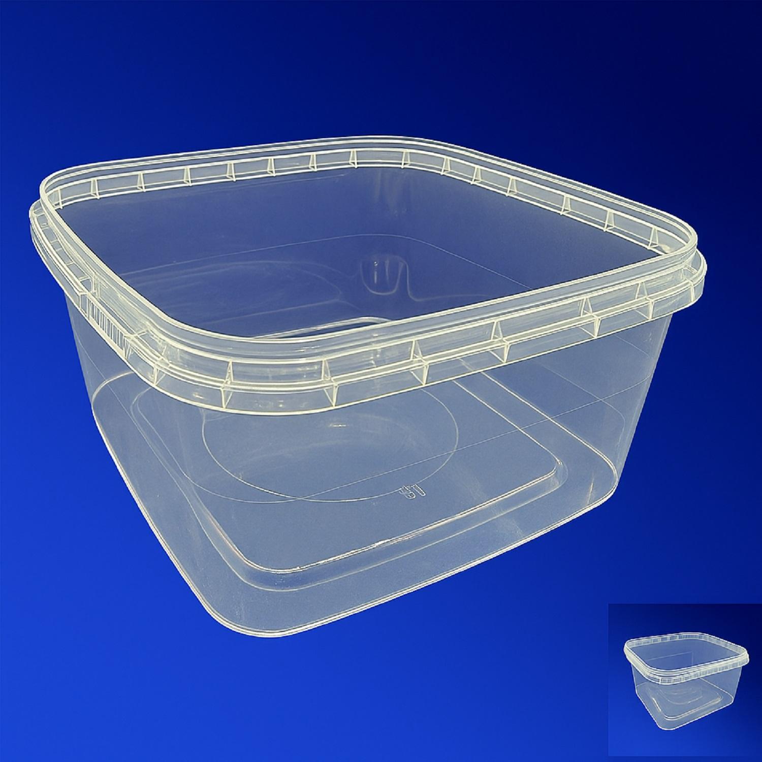 Банка  600мл PP КУБ прозрачная 13,1х13,1х6,1см с контрольным замком