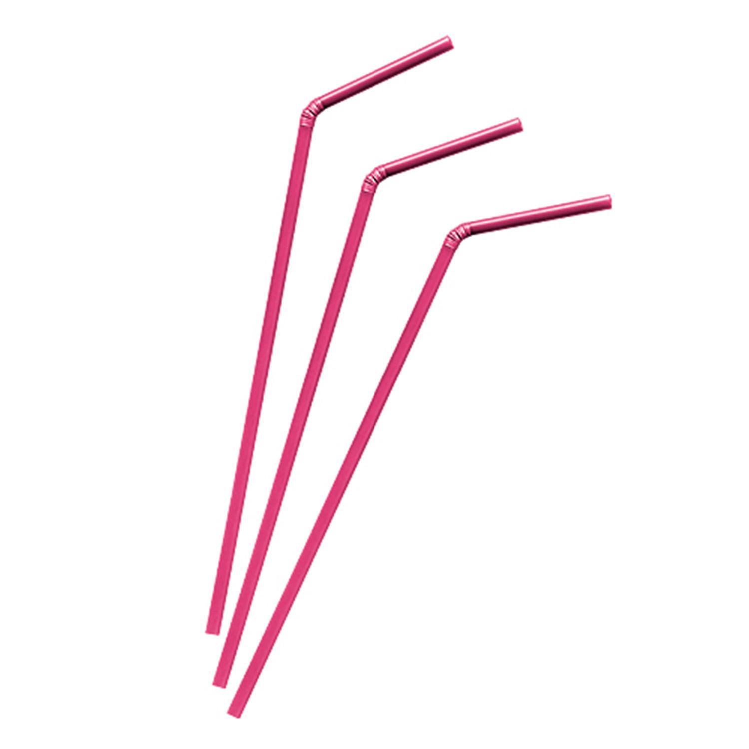 Трубочка d0,5x22см красная 500шт/уп с гофрой