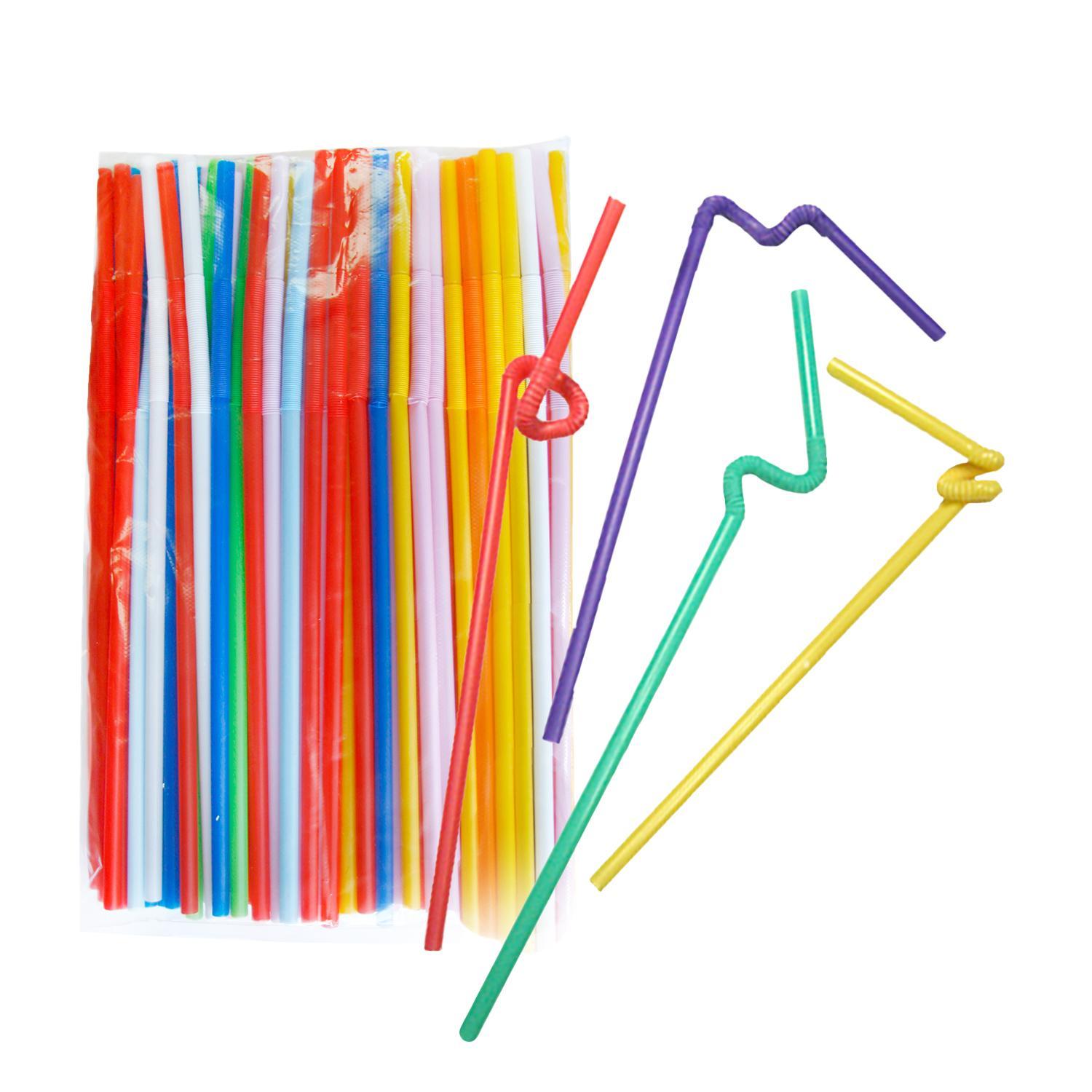 Трубочка творческая d0,6x24см разноцвет  100шт/уп