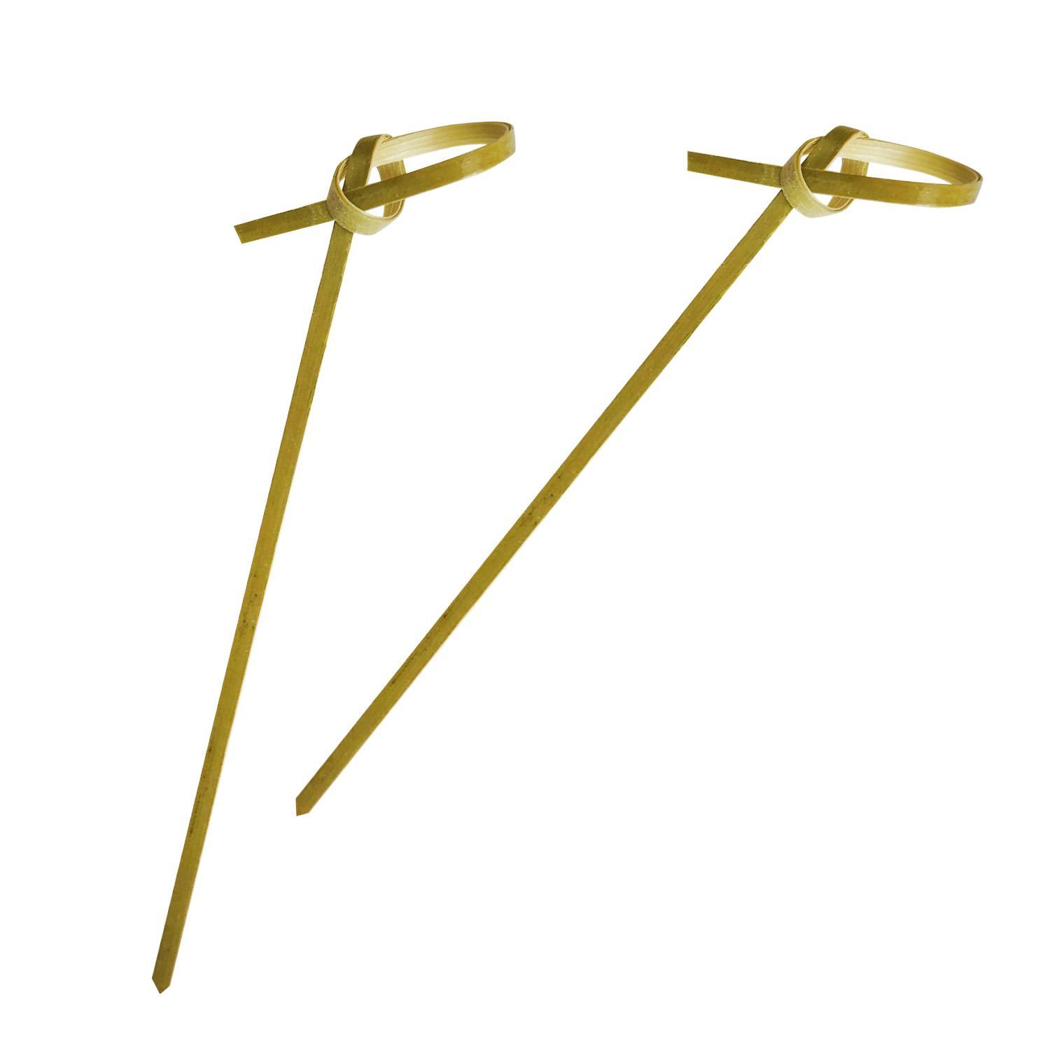 Шпажка 10см из бамбука Петля  100шт/уп зеленая