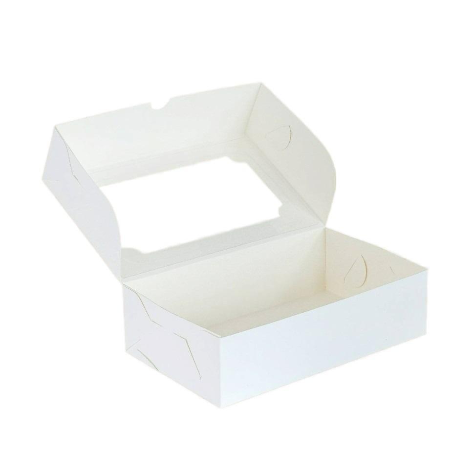 Упаковка для зефира и десертов Marshmallow 25,0x15,0x7,0см белая с окном 50шт/уп  150шт/кор