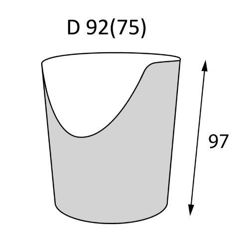 OSQ SNACK BOWL M Упаковка для снэков d9,2/7,5 х 9,7 см