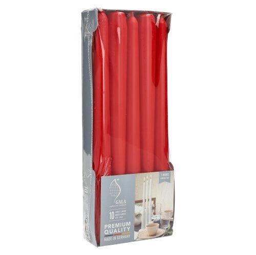 Свеча Античная  d2х25см красная 10шт/уп