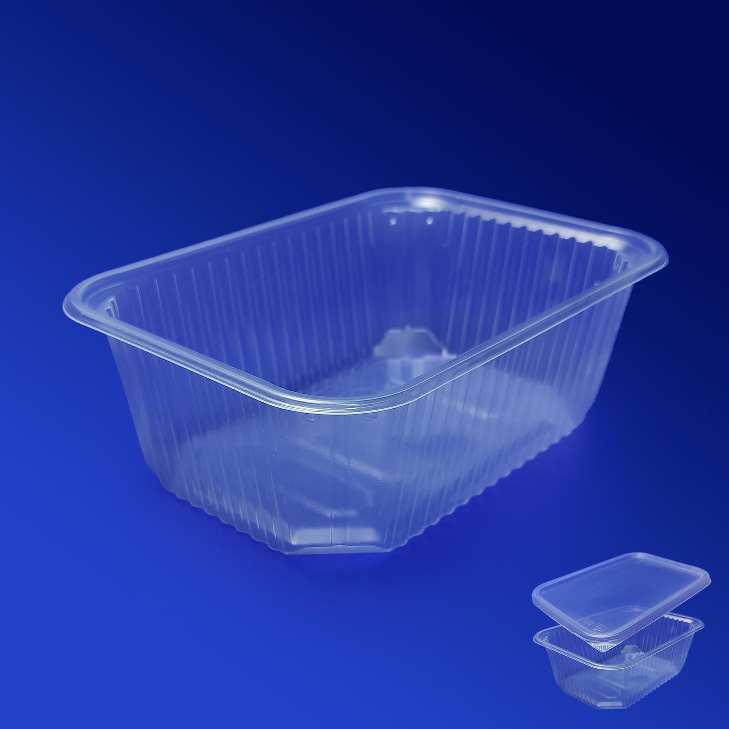 Контейнер пластиковый 1000мл PP прозрачный 18,6х13,2х6,5см 100шт/уп