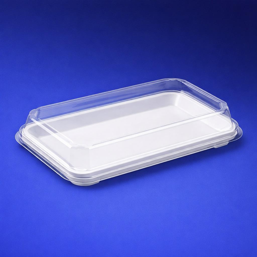 Контейнер Суши-бокс белый из сахарного тростника 21,5x13,5x2,0см