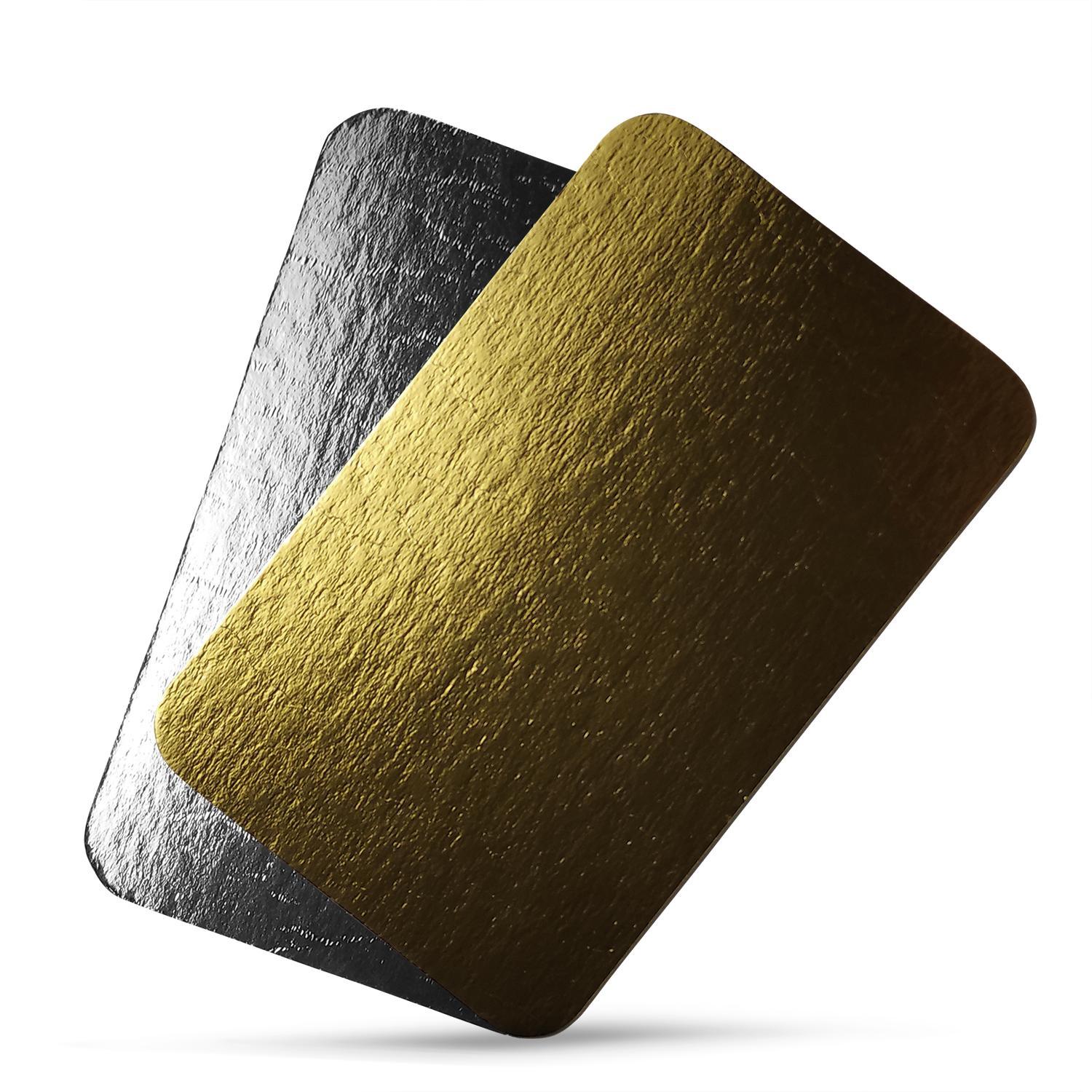 Подложка картонная/ламинир золото/серебро 13,0х20,0см толщина 0,8мм