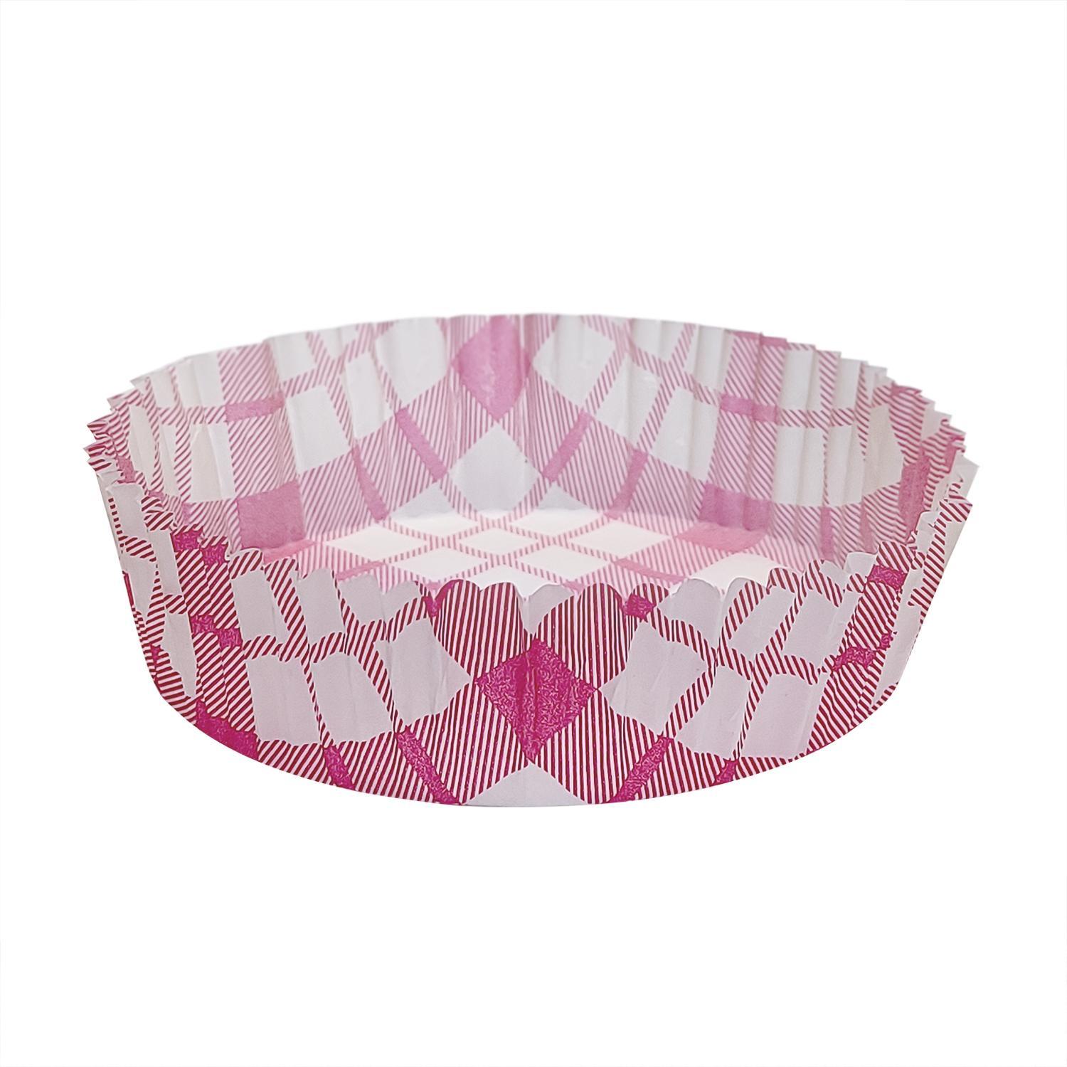 Тарталетка бумажная d9,0х2,5см клетка красная 1000шт/уп 50гр 1000шт/уп