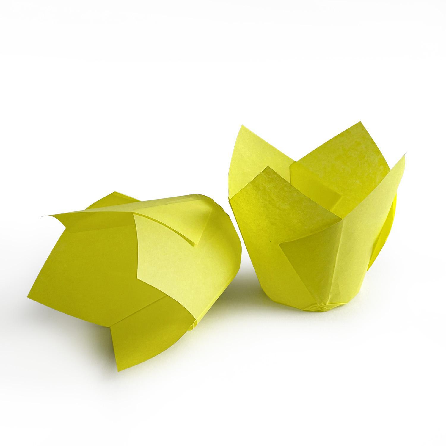 Форма д/выпеч Тюльпан d5,0х8,0см желтый 250шт/уп 58гр 250шт/уп