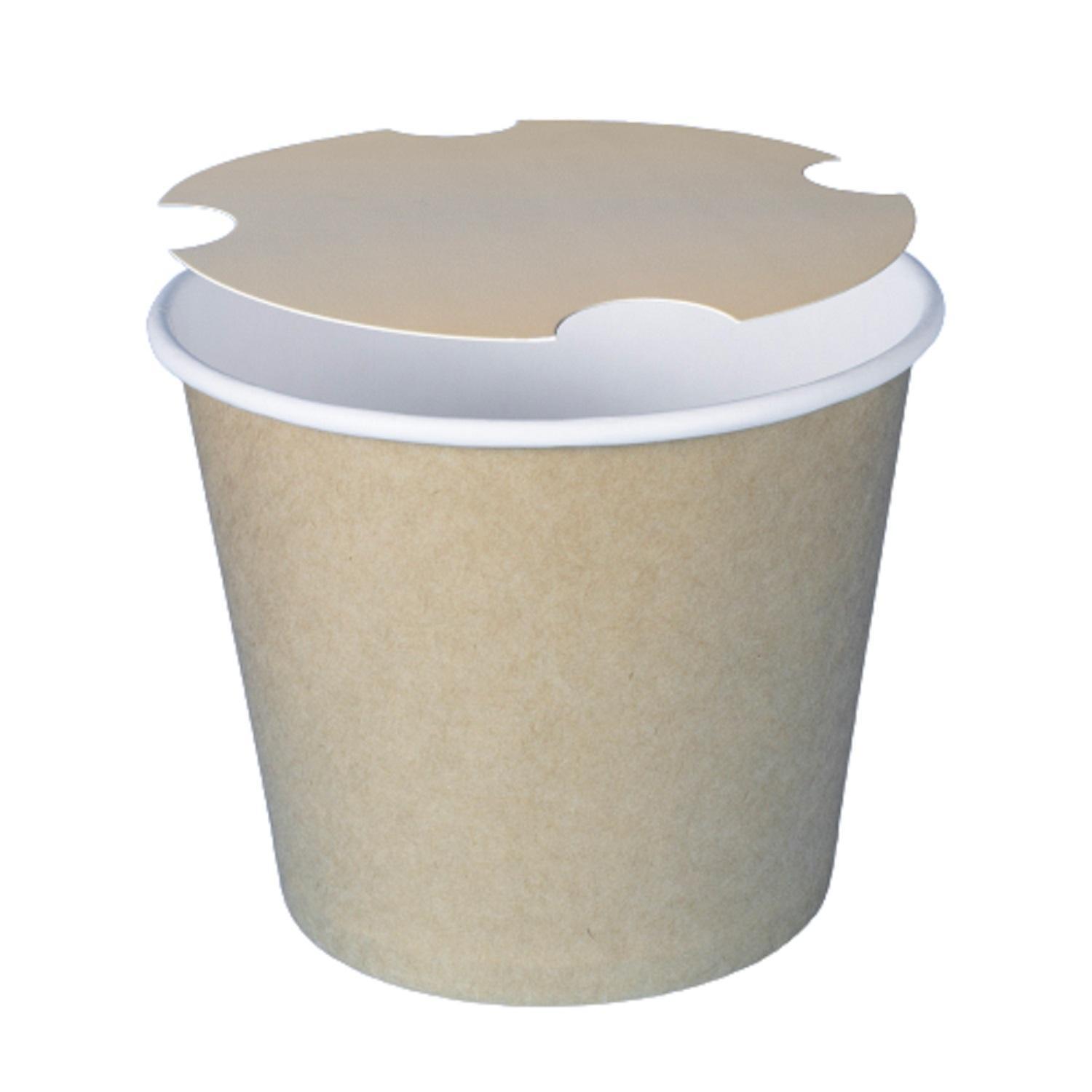 Ведерко бумажное 1л V46 Chicken крафт d14,0см h11,7см с крышкой