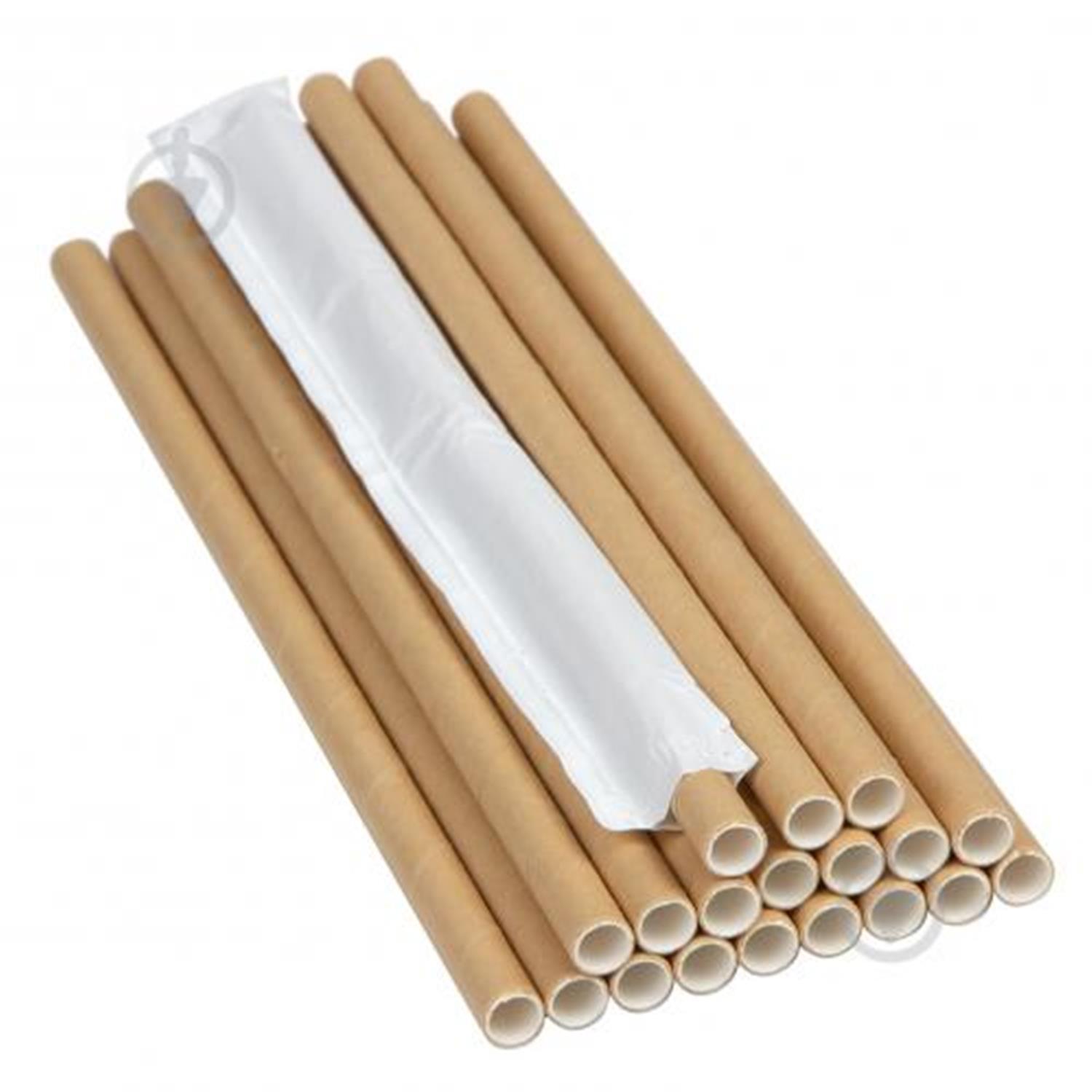 Трубочка отдельно упакованная d0,6x19,7см бумажная 250шт/уп крафт