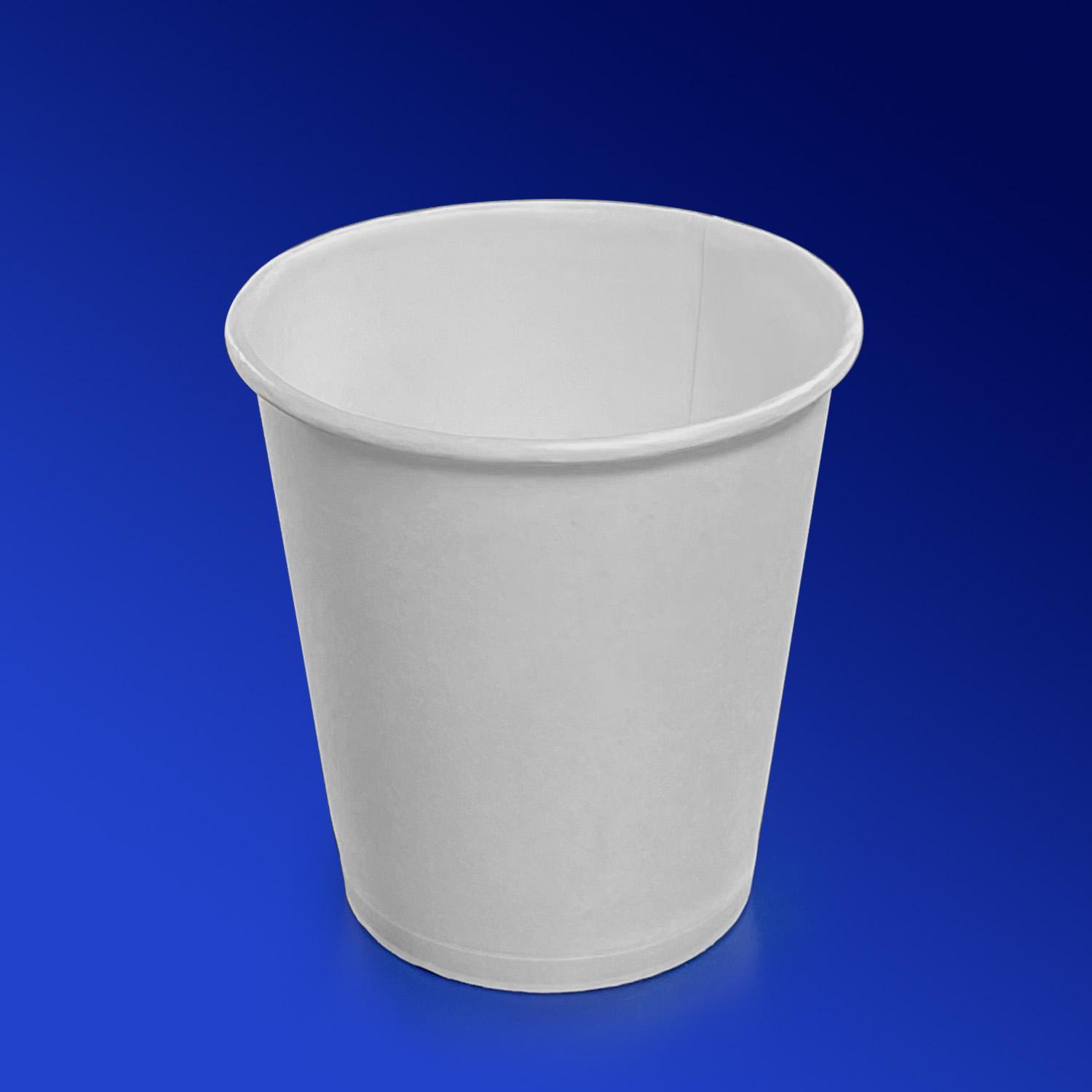 Стакан бумажный 165мл для горячих напитков белый 50 шт/уп