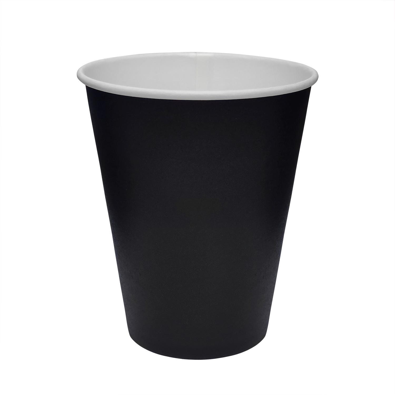 Стакан бумажный 165мл для горячих напитков черный 50 шт/уп