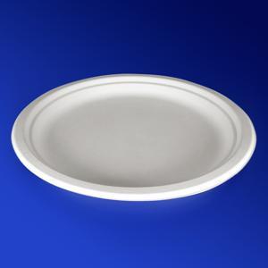 Тарелка одноразовая сахар тростник d22,5см белая  БИО