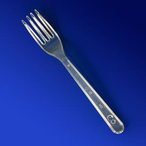 Вилка пластиковая 18,0см прозрачная  50 шт/уп  Премиум арт.4009П