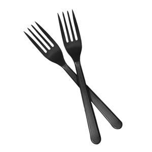 Вилка пластиковая 18,0см черная  50 шт/уп  Премиум арт.4009Ч