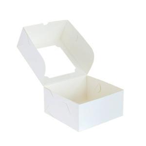 Упаковка для зефира и десертов Marshmallow 18,0x18,0x7,0см белая с окном 50шт/уп  150шт/кор