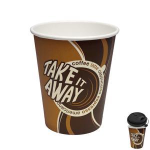 Стакан бумажный 250мл для горячих напитков coffee take away 50 шт/уп