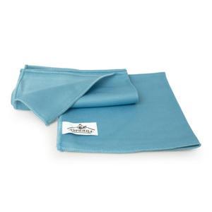 Тряпка из микрофибры 35х35см для стекол 280г/м2 голубая гладкая без упаковки