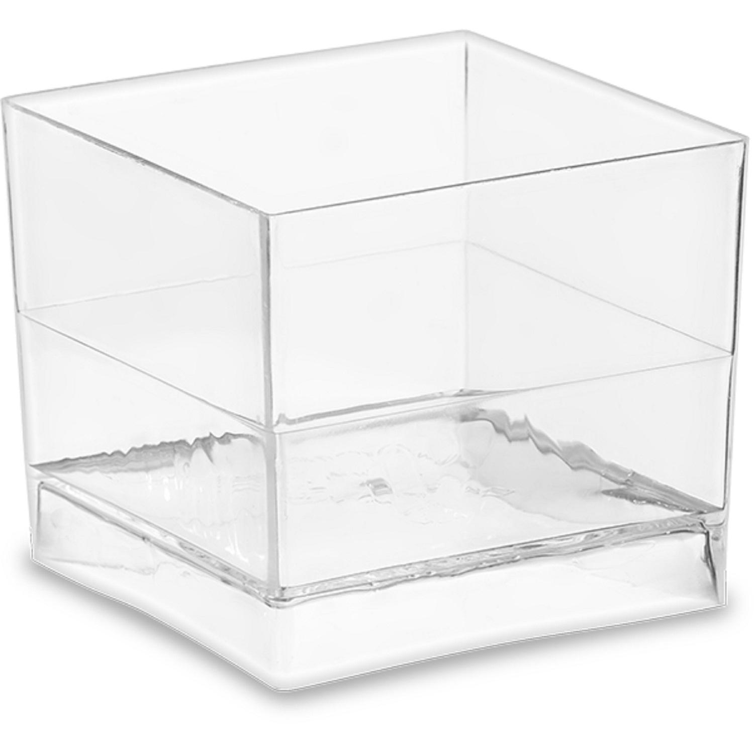 Мини-сервиз чашка Куб PS 60мл 4,7х4,7х4,0см 15шт/уп   16уп/кор