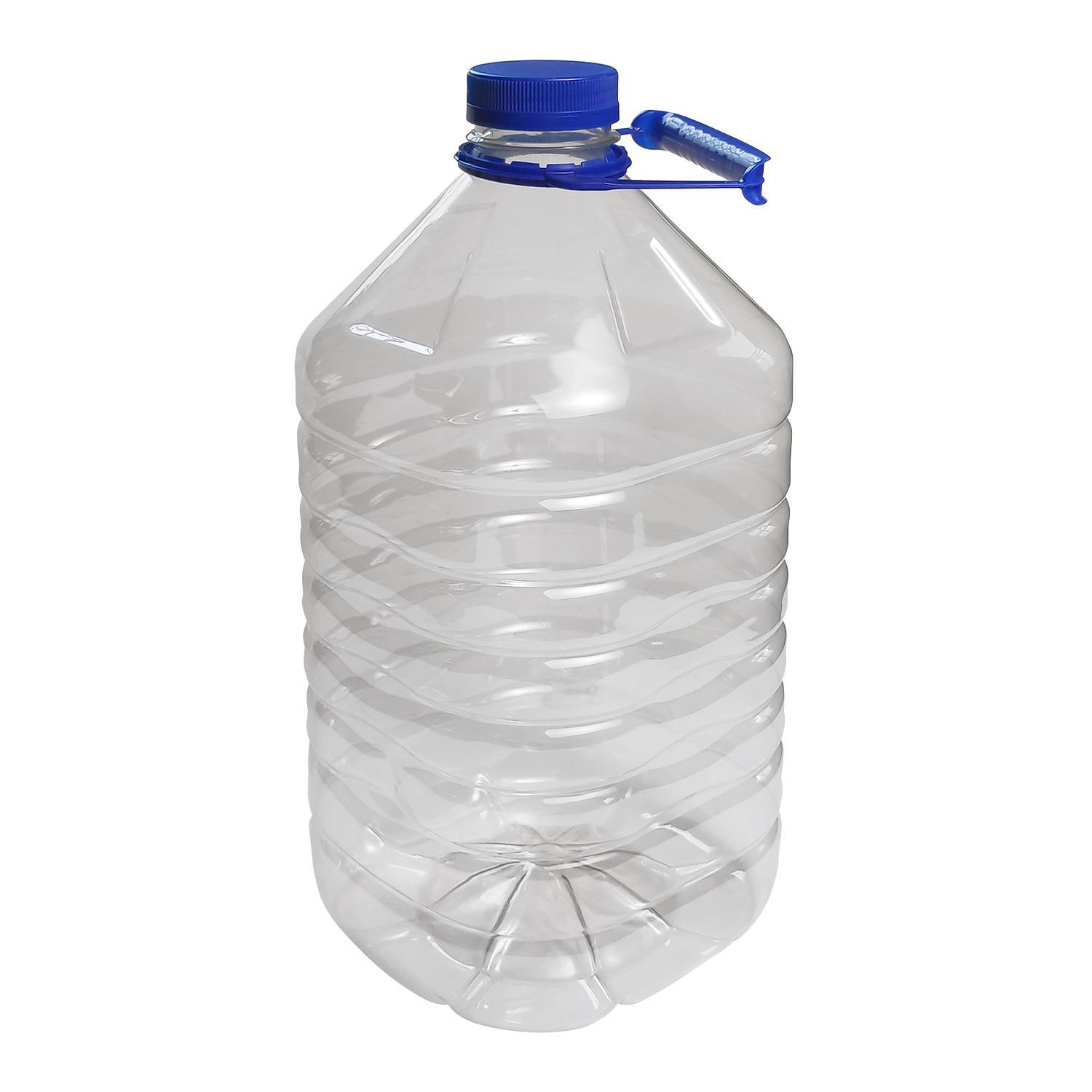 Бутылка 5000 PET квадратная прозрачная с крышкой диаметр горловины 4,8см h32,0см