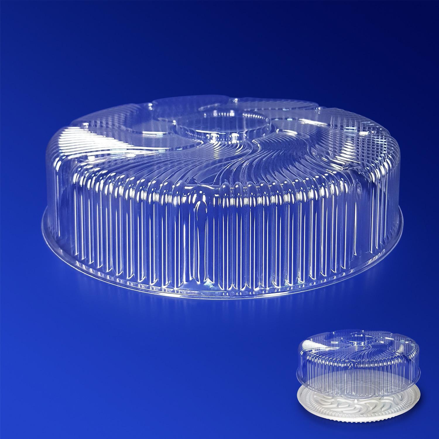 Крышка к упаковке для пирога d26,1х6,7см внутр 3500мл PET прозрачная  100 шт/кор ПР-Т-265 КП ПЭТ