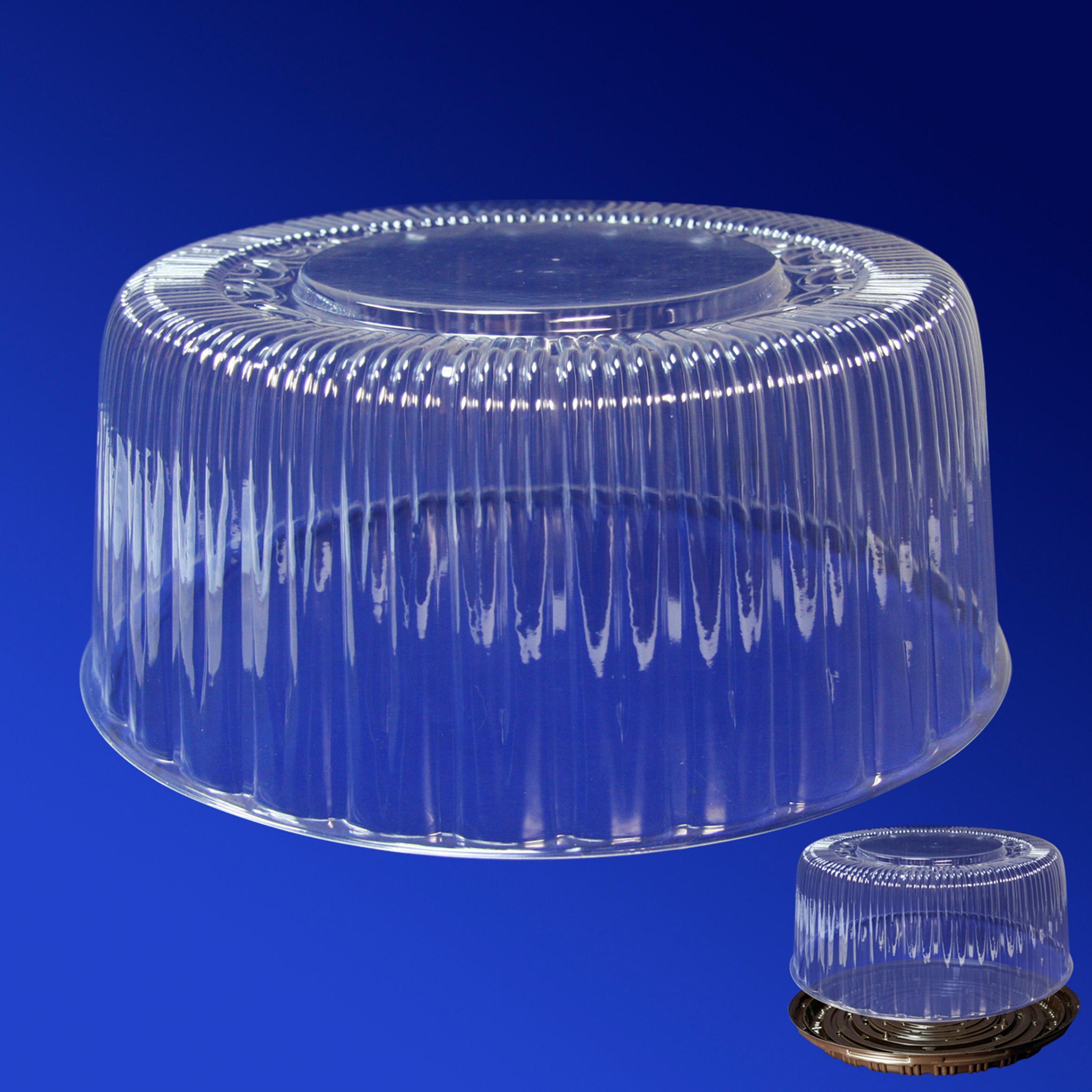 Крышка к упаковке для торта d26,3х13,7см внутр 7300мл PET прозрачная  100 шт/кор ПР-Т-265К А CH ПЭТ