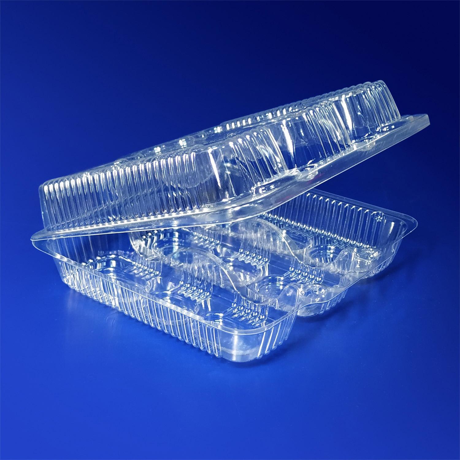 Контейнер пластиковый на  3 секции 1000мл PET прозрачный с нераздельной крышкой 16х15х5см 320 шт/кор ПР-К-28С3 ПЭТ