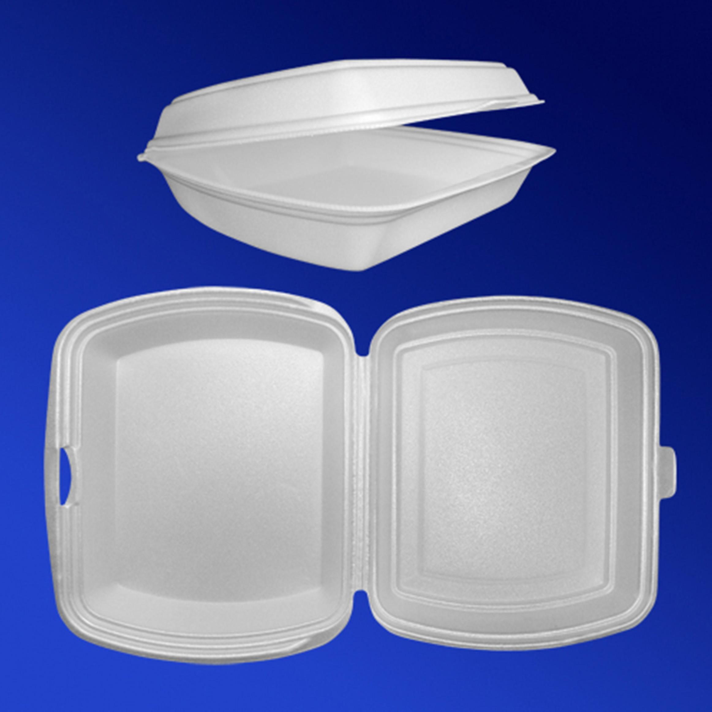 Ланч-бокс 1-секц    24,7х20,7х6,1см  ВПС белый  100 шт/уп