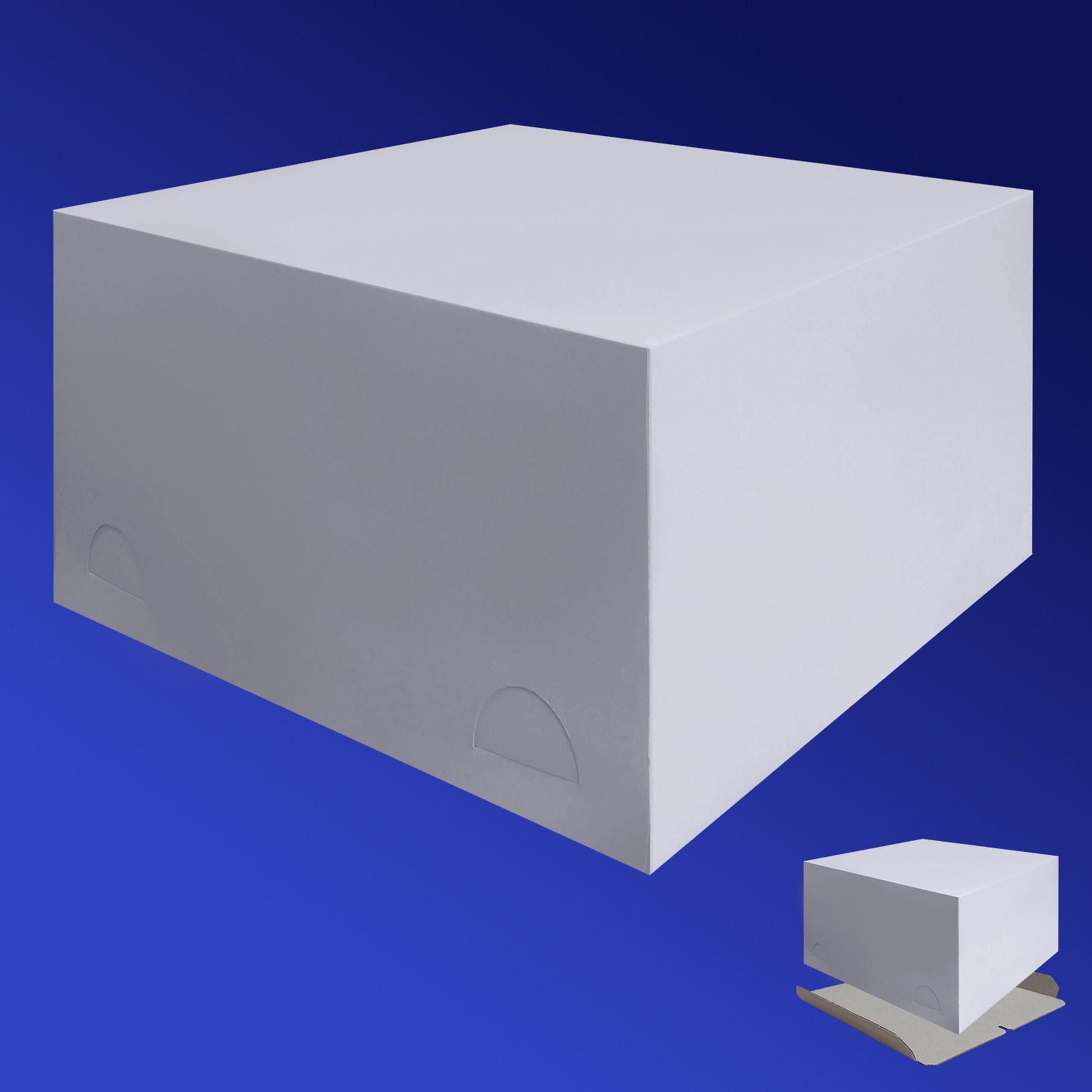 Крышка к упаковке для торта 30х30х20см бел 100шт/уп