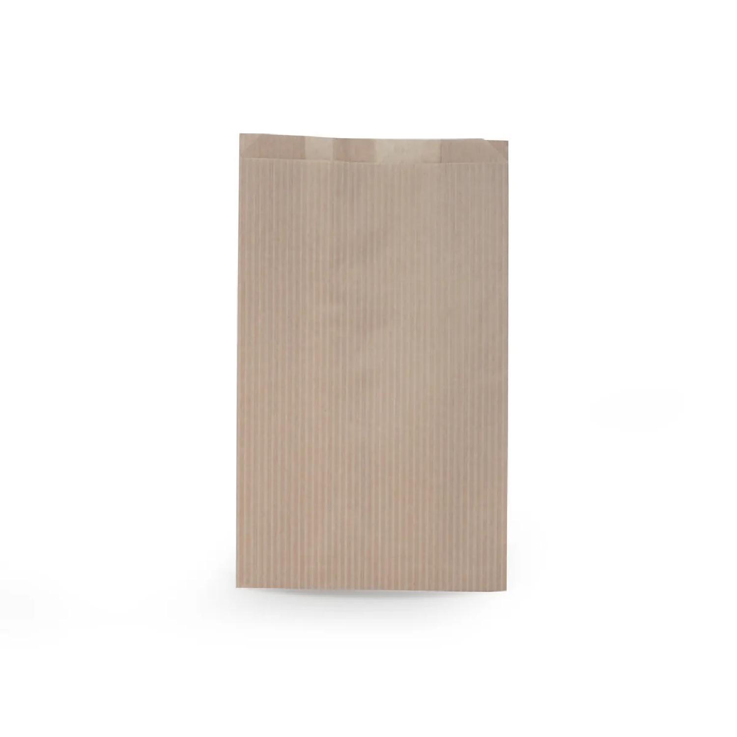 Пакет бумажный V-дно 35х20х10см коричневый Полоска универсальный 40гр/м2 50 шт/уп