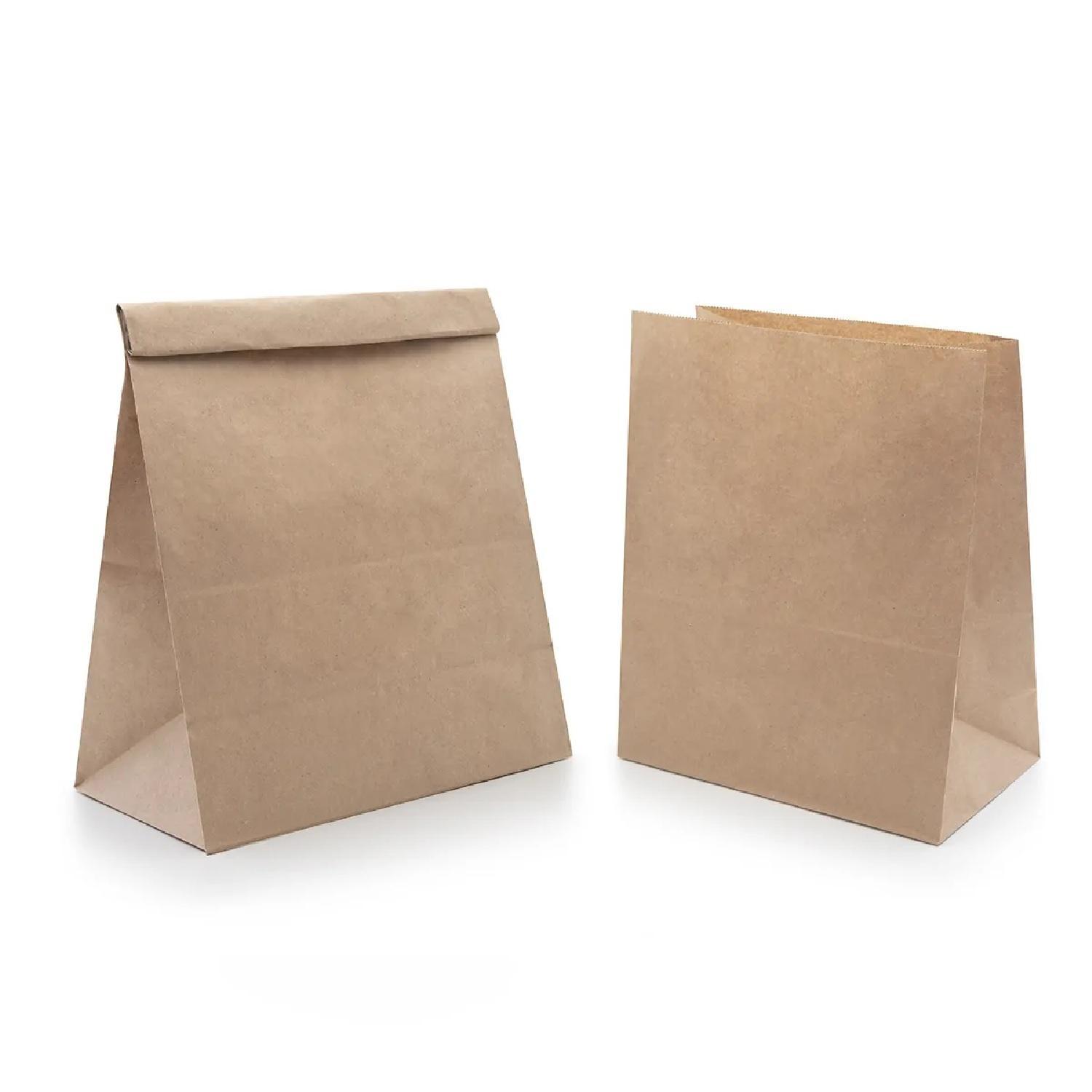 Пакет бумажный  П-дно 29х22х12см крафт  50гр/м2 1000шт/уп