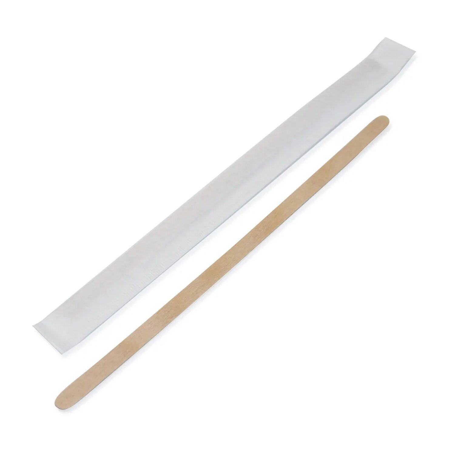 Размешиватель 17,8см деревянный 250шт/уп в индивидуальной упаковке