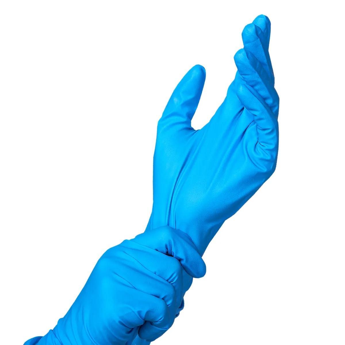 Перчатки из нитрила L голубые High Risk  AVIORA  50шт/уп  10уп/кор