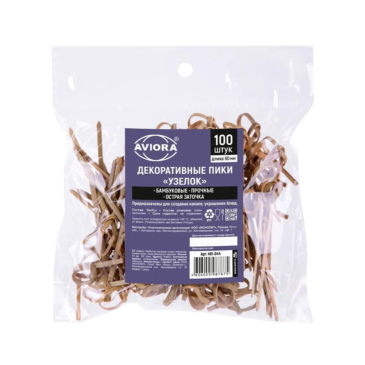 Шпажка  6см из бамбука Петля  100шт/уп